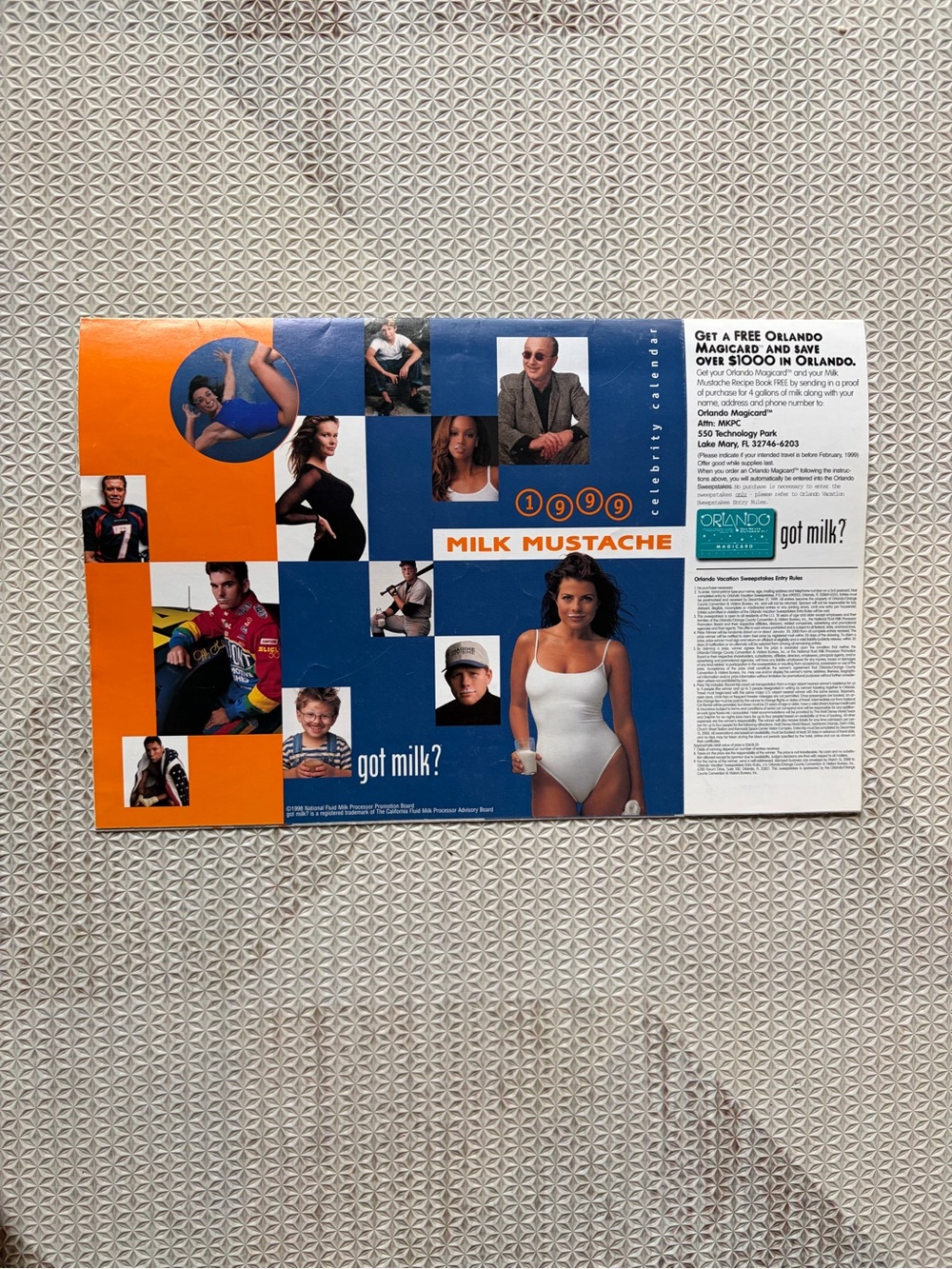Milk Ad Brochure - 1999 Milk Mustache Celebrity Calendar (GM) - Picture 9 of 9